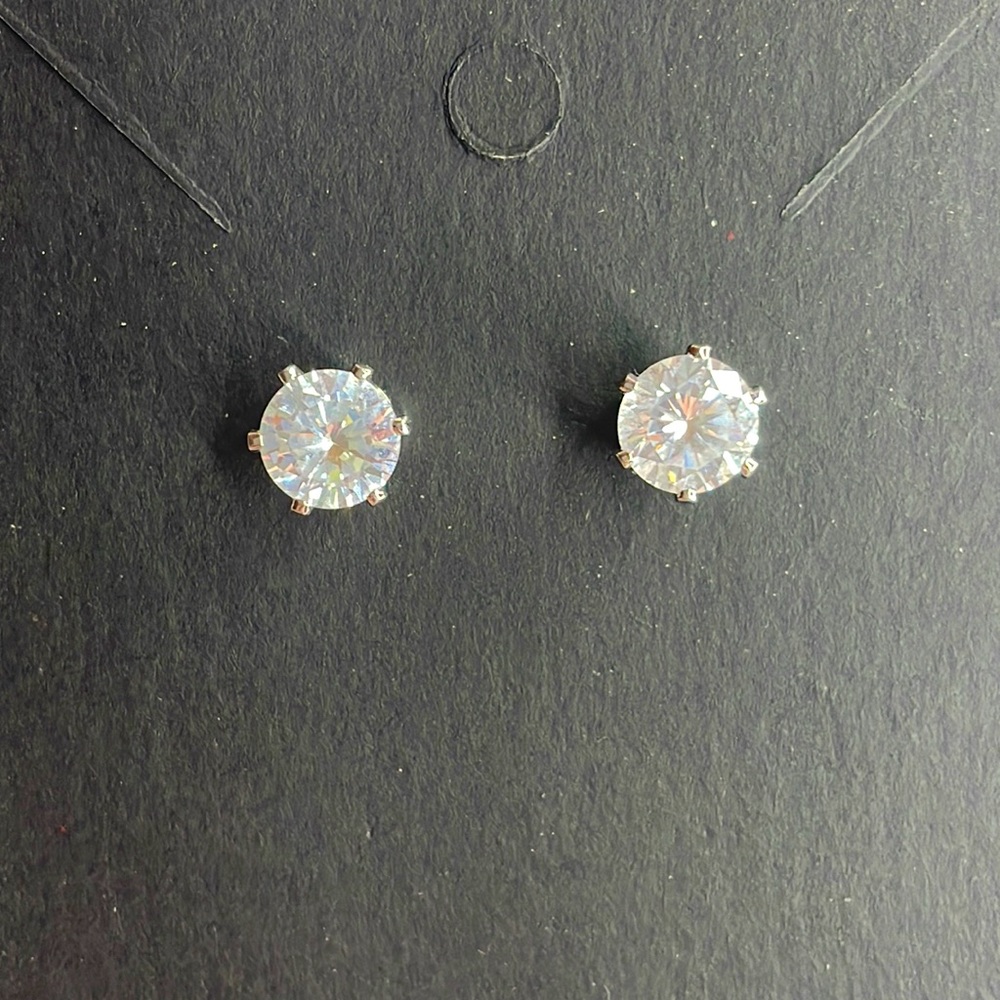 Vintage clear gemstone post earrings